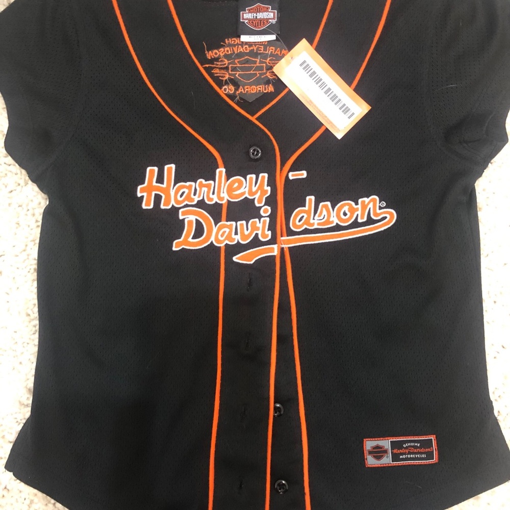 Harley Davidson women’s Aurora CO Jersey NWT small